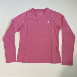 Under Armour Pink Long Sleeves Athletic Top